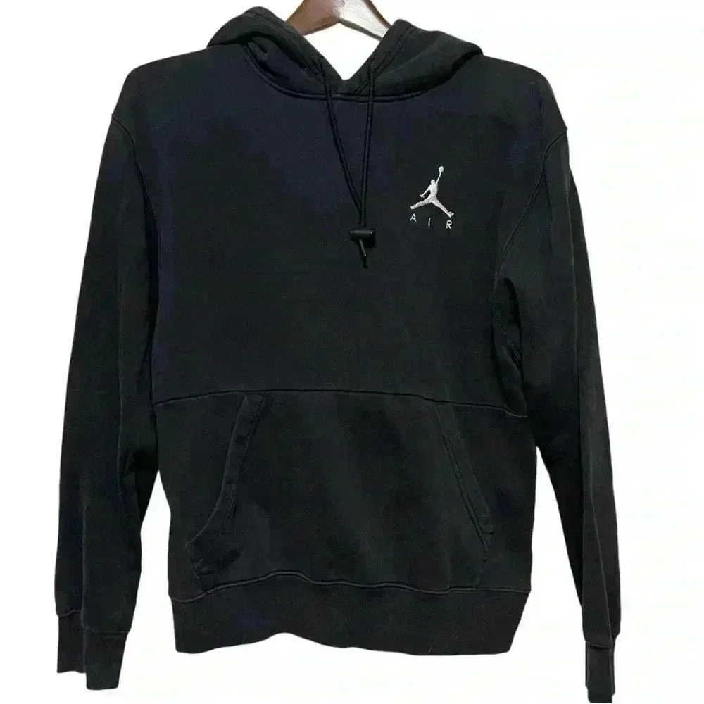Nike Jordan Mens Jumpman Fleece Pull Over Hoodie Black size Small